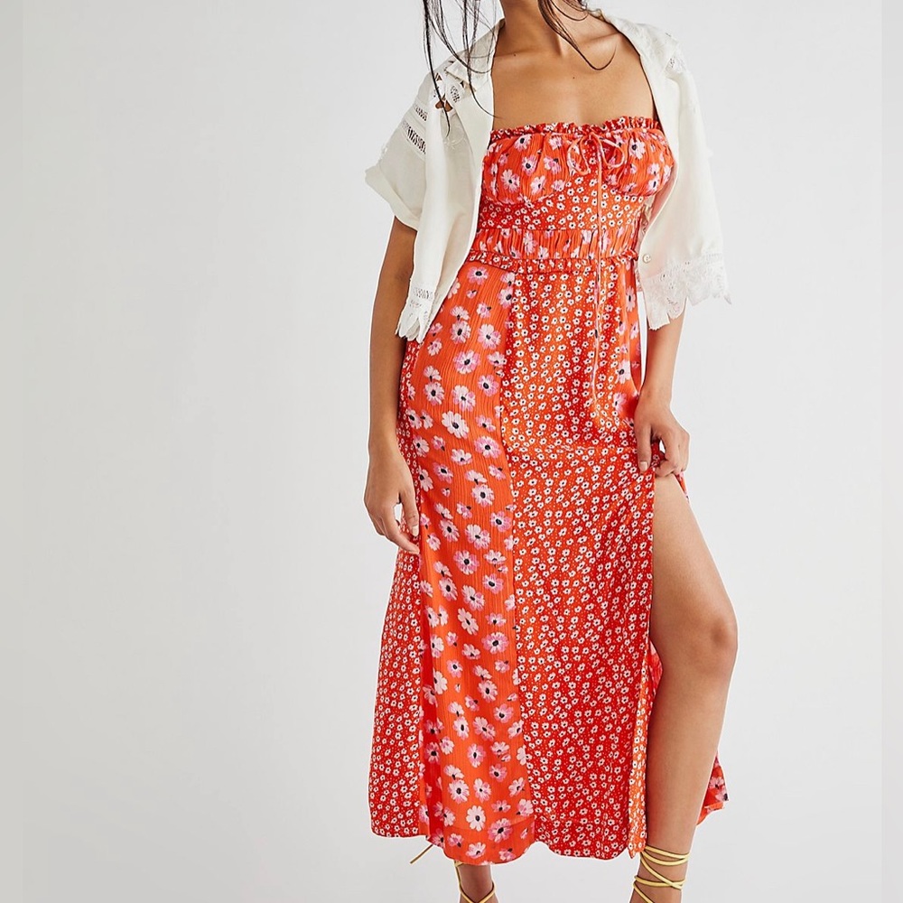 Free People floral midi dress